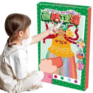 스크래치 아트 페인팅 레인보우 스크래치 페인팅 대화형 레인보우 아트 도서 미술 공예품을 스퀴지 페인트