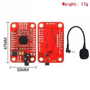음성 인식 모듈 V3 속도 elechouse Arduino 지원 Ard와 호환 가능 80 종류의 사운드 보드