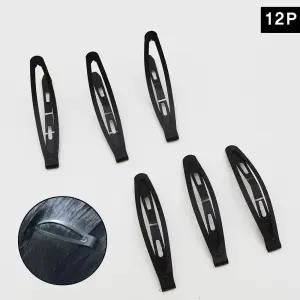 검정 똑딱핀 얇은형 12개입 똑딱핀 똑딱이핀 검정똑딱이핀 실핀 집게핀