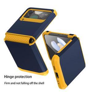 삼성 갤럭시 Z 플립 6 5 4 3 5G 충격 방지 뒷면 커버에 대한 텔레스코픽 힌지 실리콘 케이스 삼성 갤럭시 Z