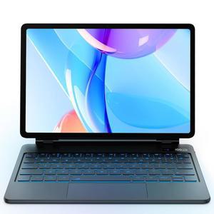 삼성 갤럭시 탭 S10 FE/S9 FE 5G 10.9''/S9/S8/S7 11'', 플로팅 캔틸레버 마그네틱 스탠드, LED 디스플레이, 7색 백라이트 및 멀티터치 트랙패드-블랙용 GOKOCO 매직 스타일 키보드 케이스