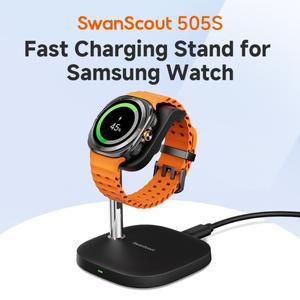 SwanScout 505S 고속 충전 스탠드 ( 갤럭시 워치 7 울트라 6 클래식 5 프로 4 3 액티브 2 FE, 구글 픽셀 1