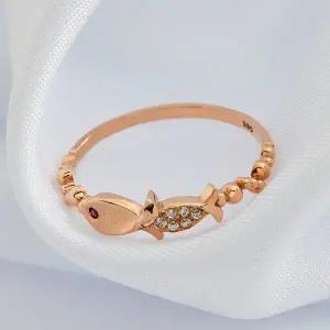 [엘렌쥬얼리]14K 쌍둥이 물고기 버블링 미스 링 금 반지