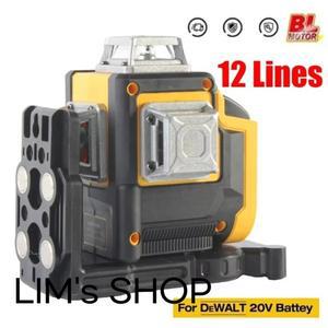 호환 20V 18V 배터리  레벨기 거리측정기 줄자 수평기 레벨 12라인 3D 수평 및 수직 그린 빔 미터 자동 조