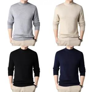 가을 남자 겨울 니트 목폴라 남성 티 반폴라 라운드 목티 긴팔