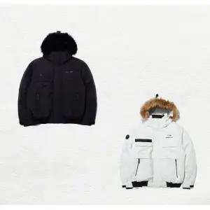 아이더 스투키 남녀공용 프리미엄 윈드스토퍼 구스 다운 DUW22553 숏패딩 1448537