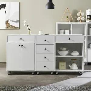 퍼니 이동바퀴 LPM코팅 오픈서랍 주방수납장 조리대B형1개 FN_003