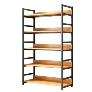 원목 와이드 진열장 4단 선반 5단 수납 책꽂이