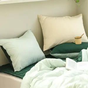 체크 베개커버 2장 에어워싱 양면 지퍼형 베겟잇 사계절 신혼부부