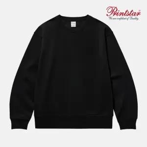 프린트스타 안감 기모 라이트 드라이 기모 맨투맨 00271 블랙 005