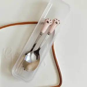 세라믹 아기숟가락 포크 세트 유아식기세트 아기수저세트 유아수저세트 유아식기선물