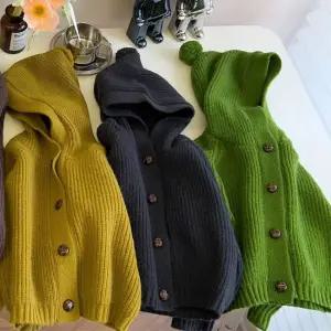 방울-후드가디건 도톰니트코트 후드가디건 남아여아공용