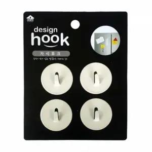 BNG 자석 후크 원형 화이트 4개입_23476141