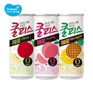 [NS홈쇼핑]쿨피스 제로 캔 복숭아 230ml 30캔/파인애플/자두[35130934]