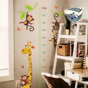 아이 어린이집 키재기 스티커 기린 몽키 디자인