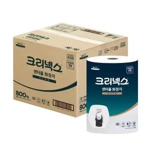 [크리넥스] 뽑아쓰는 점보롤 화장지 센터풀 프리미엄 800매 2겹 3롤 X 4팩 박스 45349
