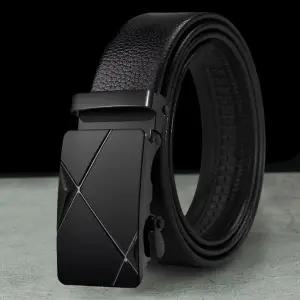 남자 벨트 인조 가죽 캐주얼 자동 클릭 출근 벨트