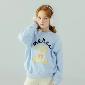 [아이러브제이] 리본곰돌이 기모 맨투맨 티 JXWTO30