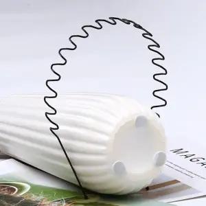 웨이브라운드 철사 머리띠 남여공용 세안 헤어밴드