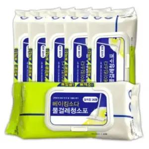 베이킹소다 물걸레 청소포 6개입 초특대형 습식타입(200x380mm) /J