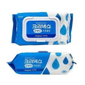 캡형 물티슈 코튼클린 96매 일회용 물휴지 안심물티슈 깨끗물티슈 간병물티슈 캡형물티슈 일회용물티슈