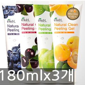 이켈 내추럴클린 필링 젤180x3개/각질제거 스크럽 세안제 폴클렌징
