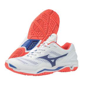 미즈노 웨이브 스텔스 5 화이트블루 X1GB180027 남녀공용 배드민턴화