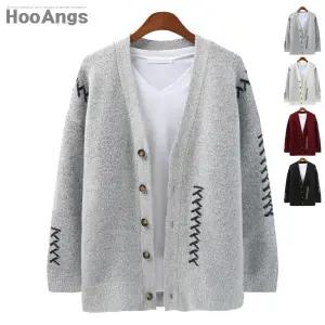 오버핏 자수포인트 니트 가디건 OMGT-2506