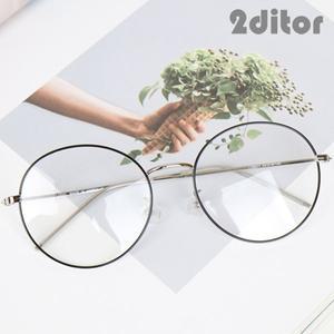 [투디터] 남 여 공용 패션 원형 동글이 빅사이즈 아이언 안경테