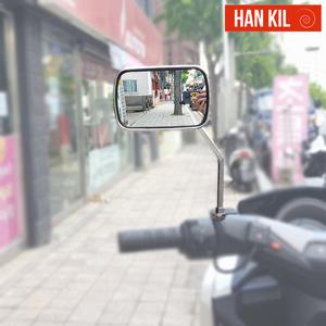 한길 오토바이 스쿠터 10mm 직사각 크롬 백미러 사이드미러 HK-0003