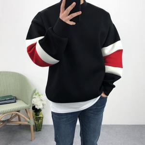 [엠클로] 오버핏 네오프렌 배색맨투맨 4컬러