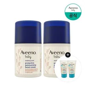 [존슨앤존슨][데일리로션30gx2개증][아비노베이비] 수딩 릴리프 프로텍티브 페이셜 크림 48g x2