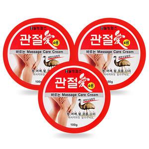 웰빙헬스 관절애 마사지 크림 100g 3개 바디 쿨크림