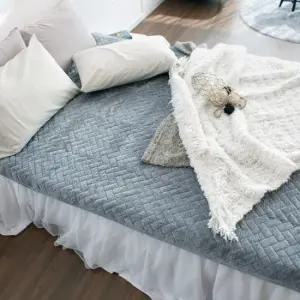 더와이 헤링본 극세사 워싱 카페트 러그 스프레드 160x210cm