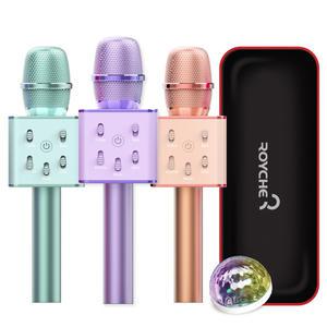 로이체 휴대용 무선 노래방 파스텔 에디션 블루투스 마이크 + 미러볼 + 파우치 세트 30PM