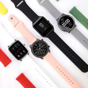 샤오미 스마트워치 어메이즈핏빕 gts4 3 2 mini 미니 gtr3 2 파스텔 실리콘 스트랩밴드 20/22mm
