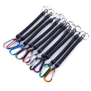 등산 캠핑 낚시용품 분실방지 고무줄 와이어 스프링 카라비너