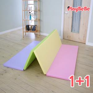 1+1 플레이베베 층간소음방지 폴더 놀이방매트 파스텔 4단(100x200)