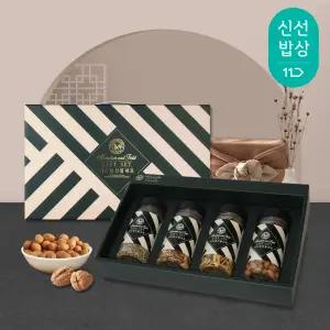 [산과들에] 프리미엄 견과류 선물세트 / 더드림(4구) 견과 간식 보틀 용기형