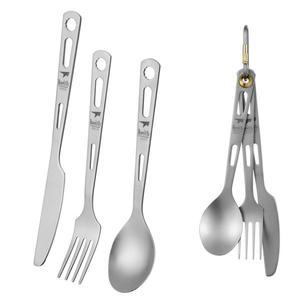 [기타][키이스] (Ti5310) 3pcs 티타늄 커틀러리 세트