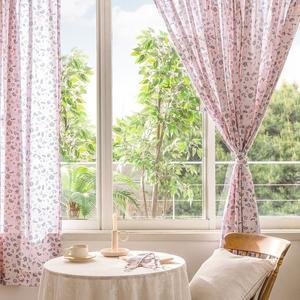 [라이크홈]에코항균커튼 핀형 작은창 엘리아핑크 2개 세트