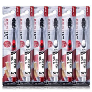 라이온 작트 흡연자용 칫솔 6개 (색상랜덤)