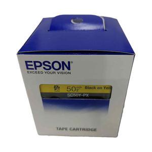 엡손 라벨테이프 SC50Y-PX 50mm LW-Z5000WK 노랑바탕검정글씨