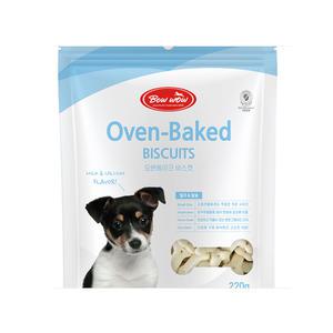 바우와우 보상간식 놀이용간식 강아지용 밀크&칼슘맛 비스켓 220g