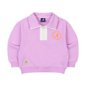 [캉골키즈](센텀시티점)하프 집업 로고 스웨트셔츠 PA 0007 라벤더(APACRT00070LA)