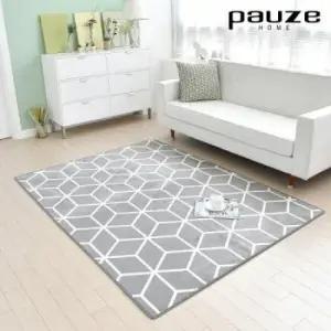 아트박스 르헤브 [파우제] 스퀘어 프린트 극세사 카페트 100x150)