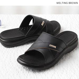 [멜팅브라운] 남자사무실슬리퍼 남성고급슬리퍼 가죽슬리퍼 OF18