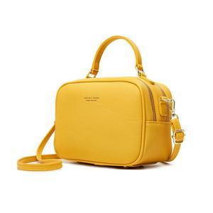 미니 사각 토트백 지퍼 크로스백 예쁜 노란색 가방