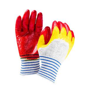 망고 이중 황코팅장갑(100켤레) 면 다용도 완전코팅 작업