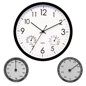 비투비돔 무소음 벽시계 온도 습도 온습도 시계 벽걸이